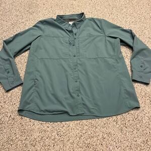 LL Bean Tropicwear Stretch Button Down shirt Sz XL Long Sleeve Outdoor Hiking